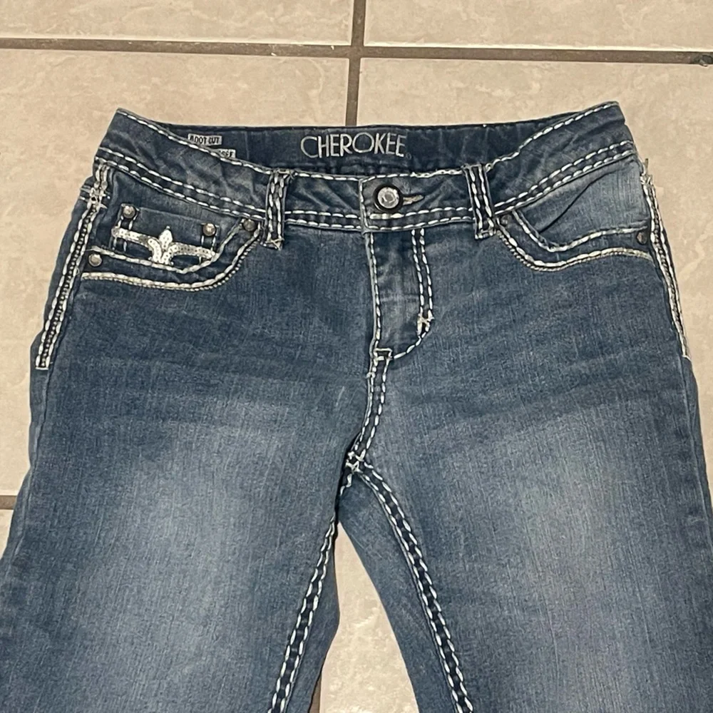 Cherokee Girl’s Mid-Dark Wash‎ Bootcut Jeans Size 12